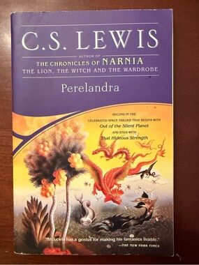 C.S. Lewis Perelandra Paperback — Purple & Yellow Illustrated Cover